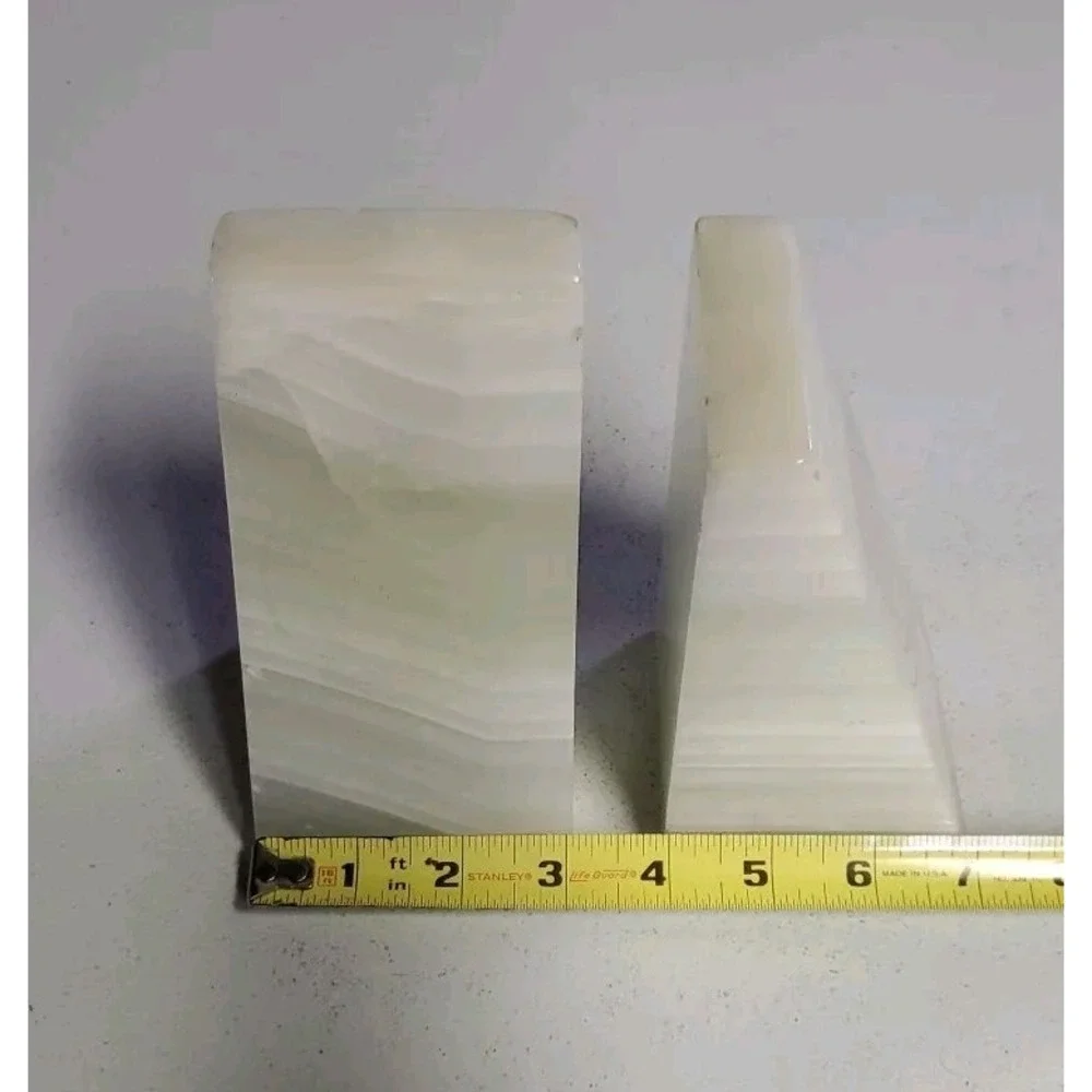 Heavy Onyx Stone Book Ends Mexico Calendar